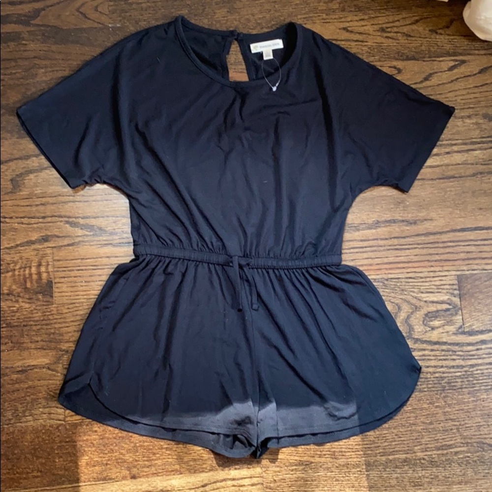 Tucker + Tate kids BLACK knit romper SZ 10-12 girl
